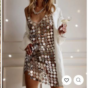 12th Tribe Silver Disco Dress